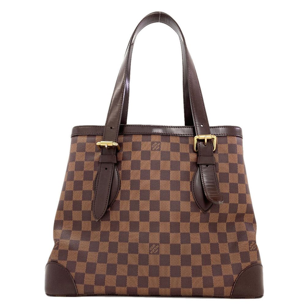 Louis Vuitton Hampstead Canvas Tote Damier Bag Brown